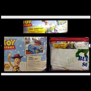 Disney Pixar Toy Stoy Full Sheet Set 200 Thread Count- New (Rare, 1st Toy Story)